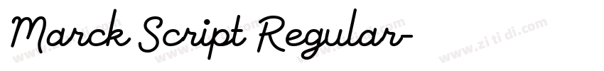 Marck Script Regular字体转换